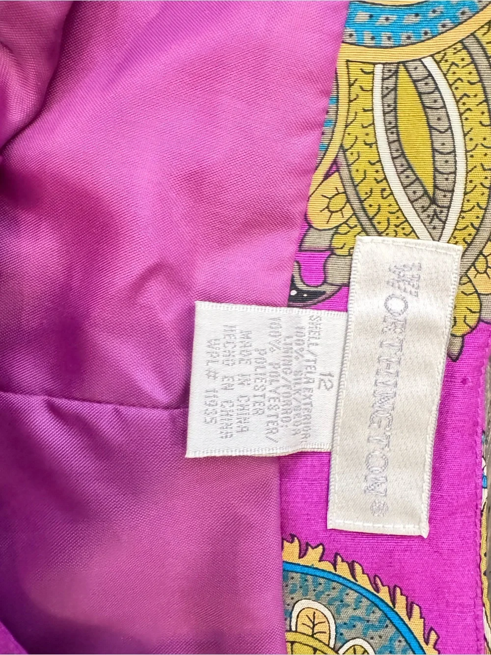 Worthington purple Paisley Stretch Capri Leggings